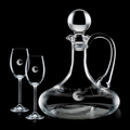 32 Oz. Crystalline Horsham Decanter w/ 2 Wine Glasses